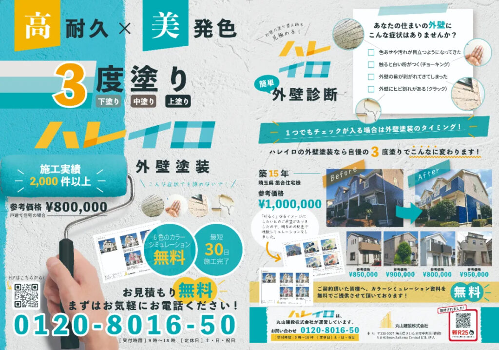 外壁のチョーキングの写真