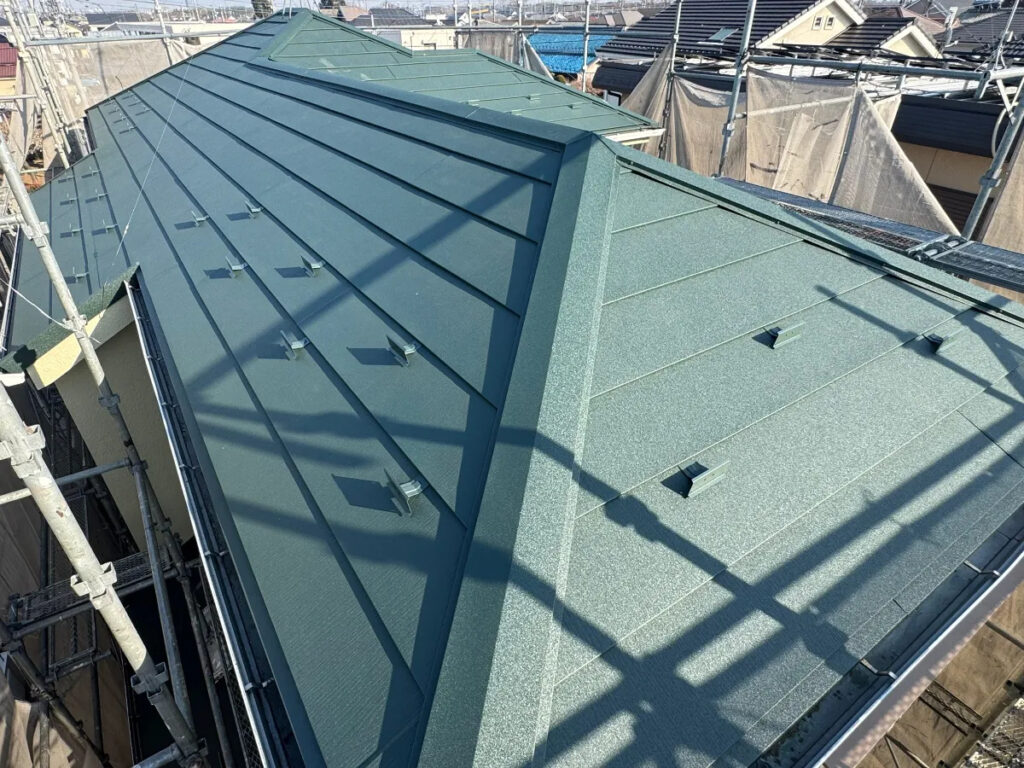 高所カメラで撮ってない屋根工事完了後の全景写真