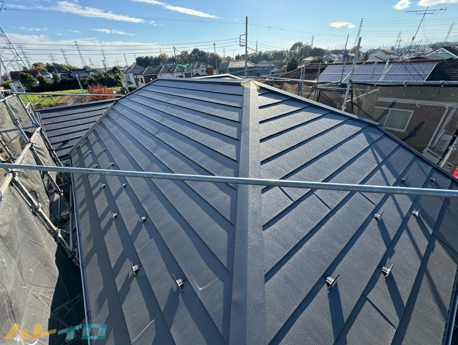 坂戸市 カバー工法 工事後全景写真
