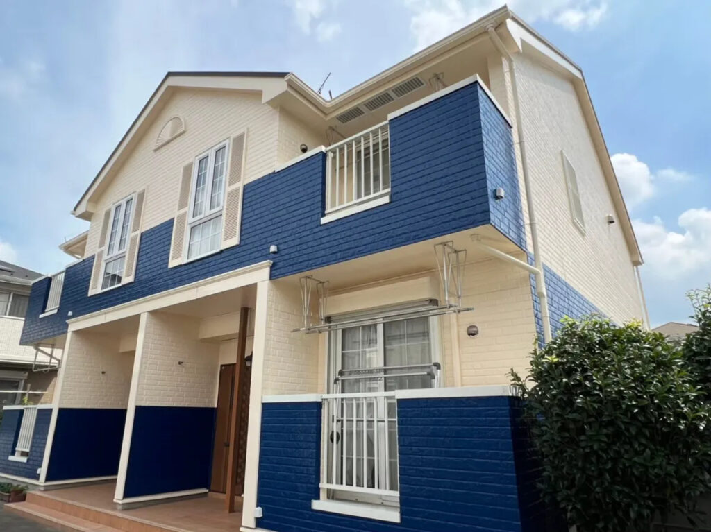 埼玉県桶川市にてアパートB棟の外壁塗装工事を続けてご依頼いただきました！※リピートのご依頼です！