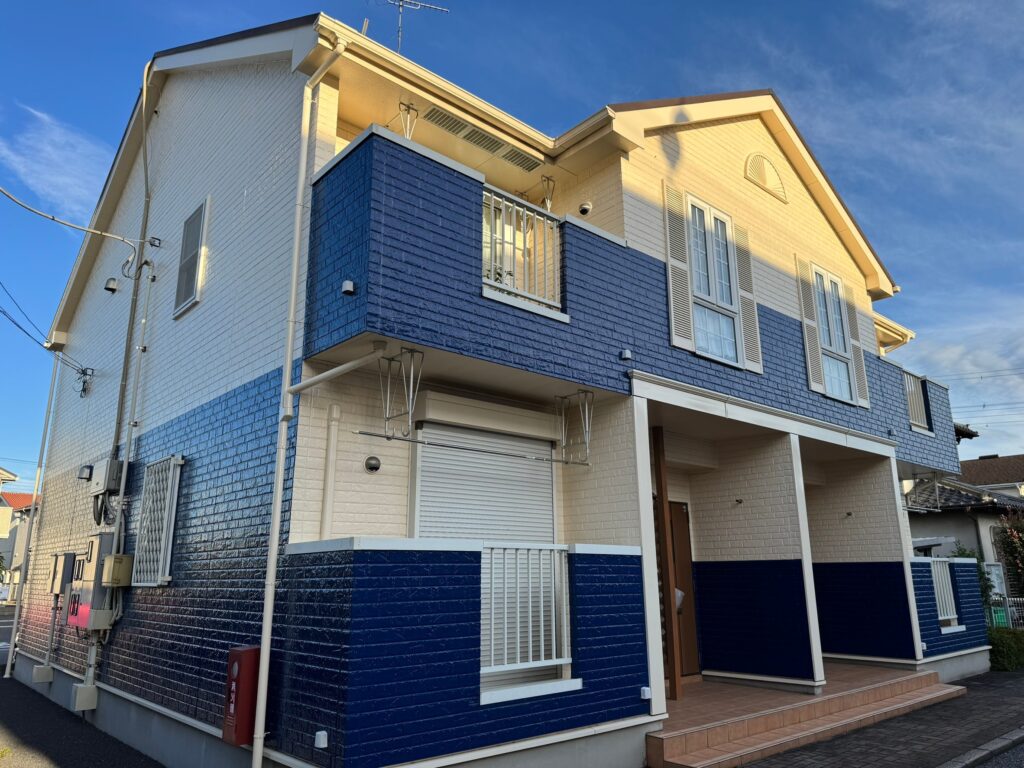 外壁塗装後の全景写真