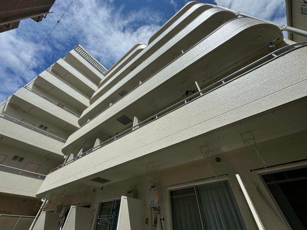 仮設足場を解体した後の全景の写真