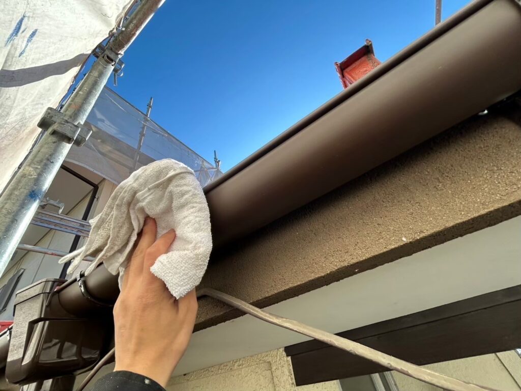 雨樋本体の取り付け