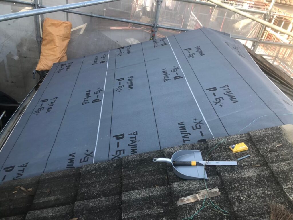 防水シートの新設