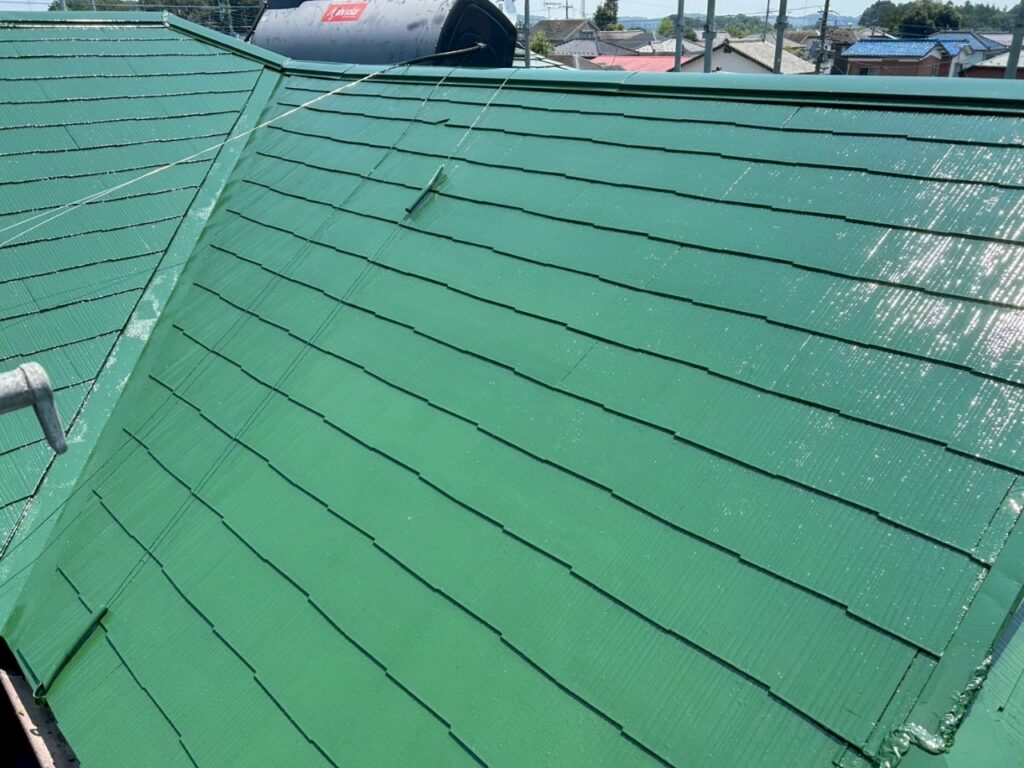 屋根塗装後の全景写真