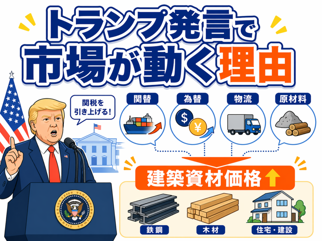 トランプ大統領の発言で建築資材価格が動く理由