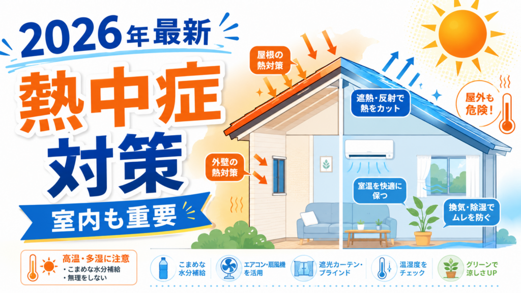 【2026年最新版】室内の熱中症対策｜暑い家を快適にする屋根・…