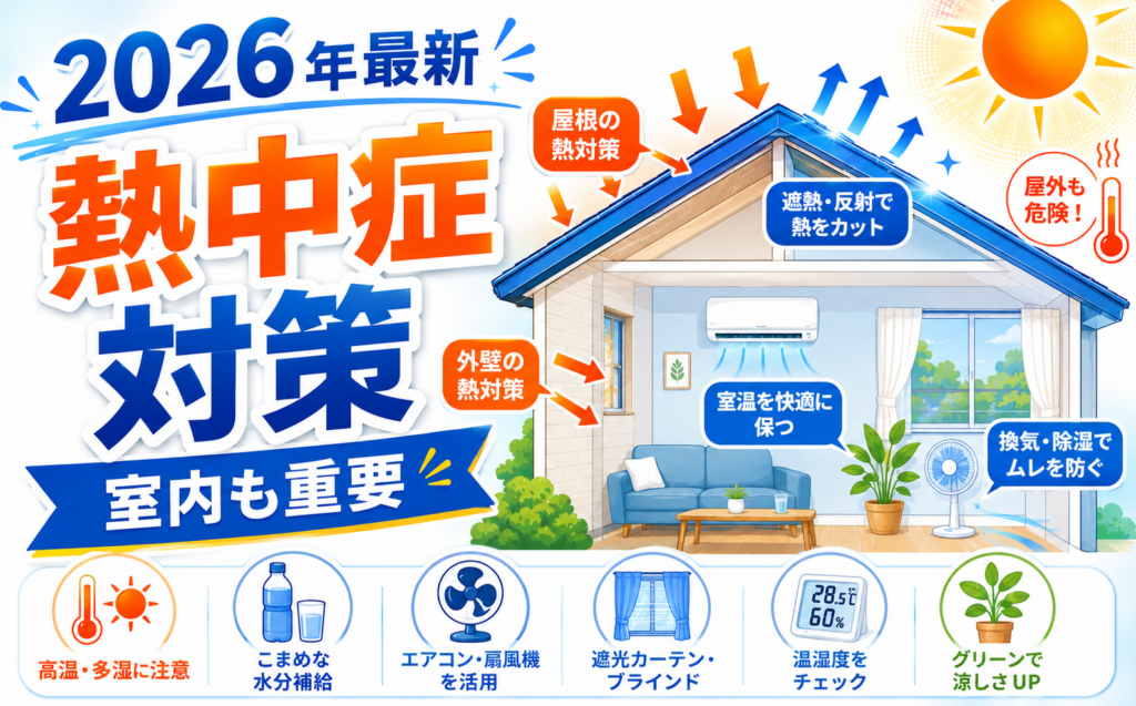 【2026年最新版】室内の熱中症対策｜暑い家を快適にする屋根・…