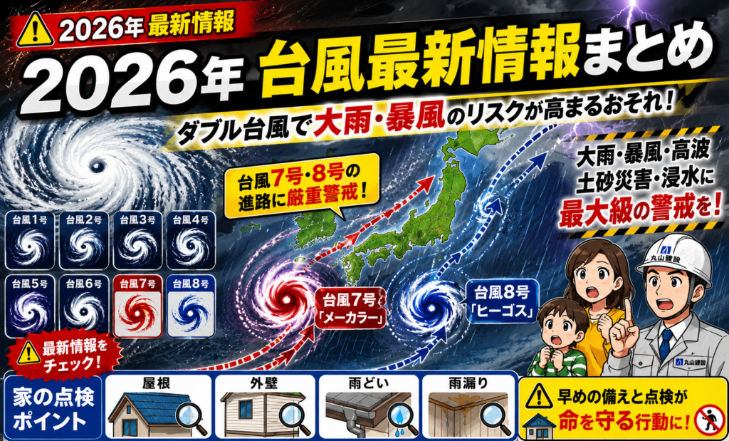 【2026年ダブル台風】台風7号（メーカラー）・8号（ヒーゴス）…